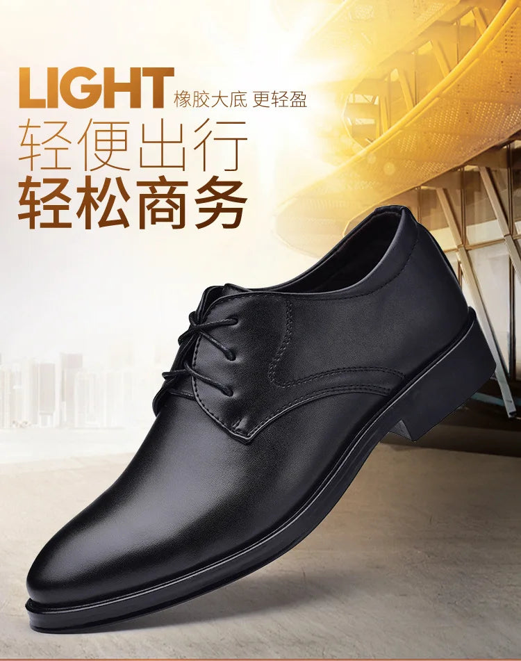 Zapatos de vestir formales para hombre, calzado informal de cuero, diseñador de boda Social, punta estrecha, zapatos negros de oficina para invierno, marca 2023