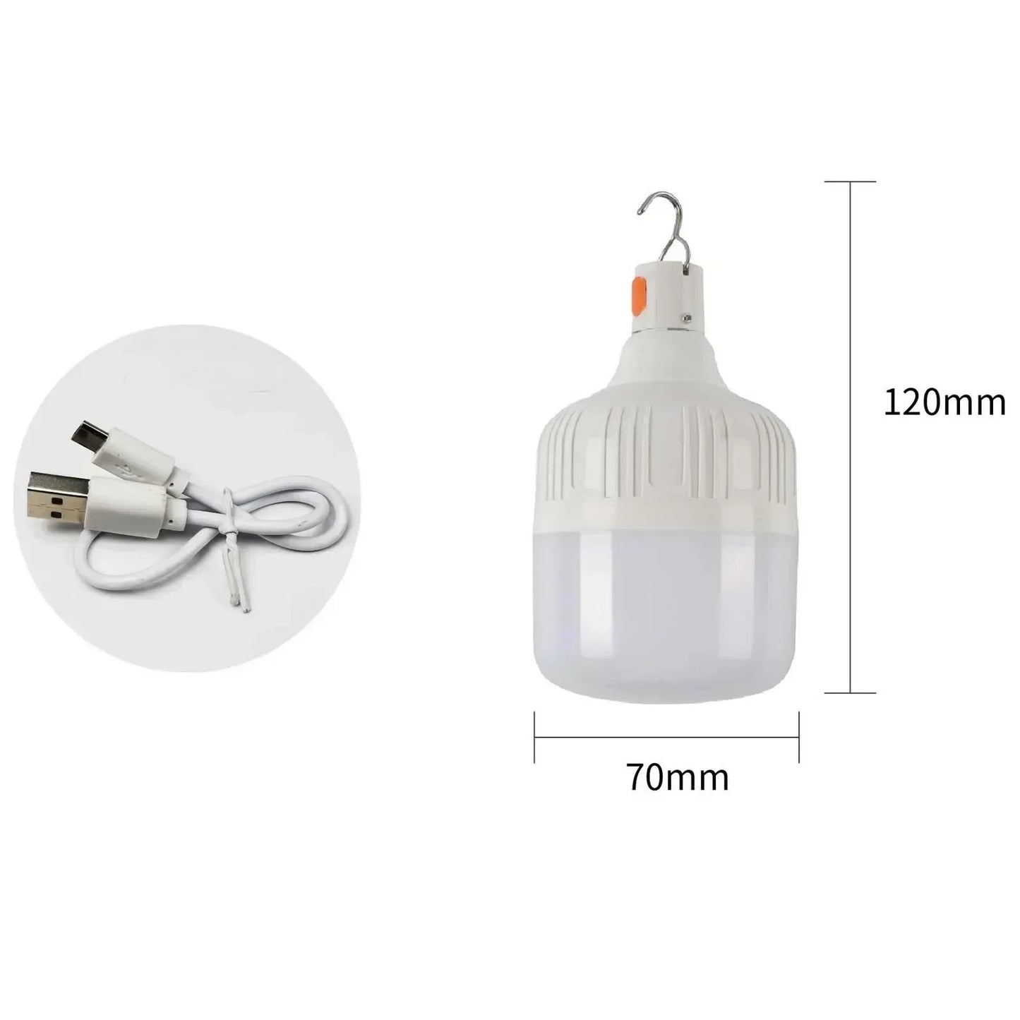 Luz de emergencia de 60W, suministros para acampar al aire libre, Edc, bombilla LED recargable por USB para exteriores, linterna para senderismo, entretenimiento deportivo