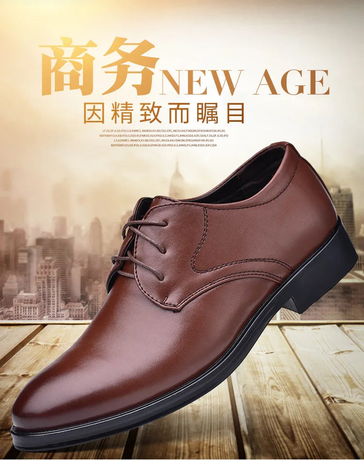 Zapatos de vestir formales para hombre, calzado informal de cuero, diseñador de boda Social, punta estrecha, zapatos negros de oficina para invierno, marca 2023