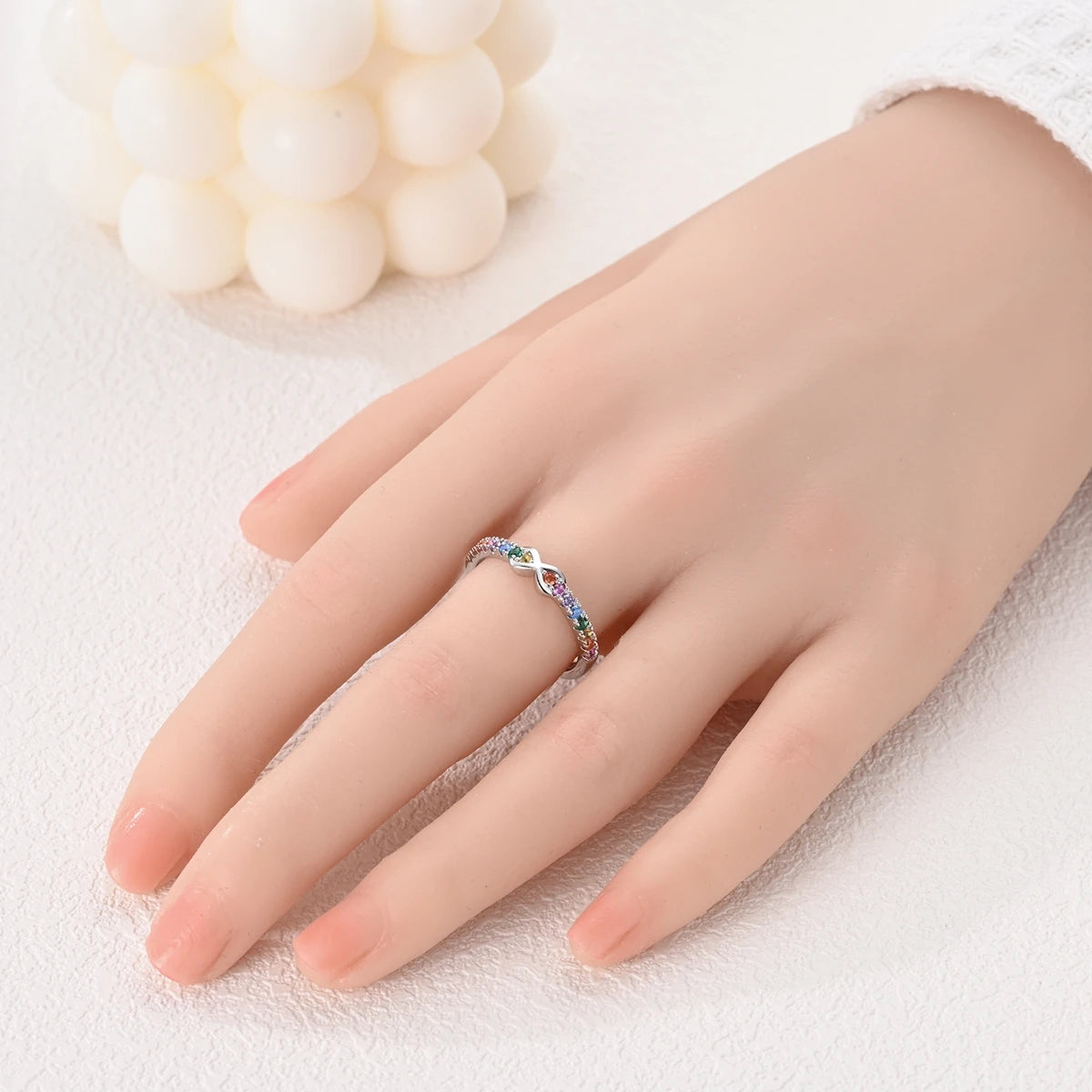 Anillo de Plata de Ley 925 Original para mujer, joyería fina con circonita, luciérnaga, corazón, cruz