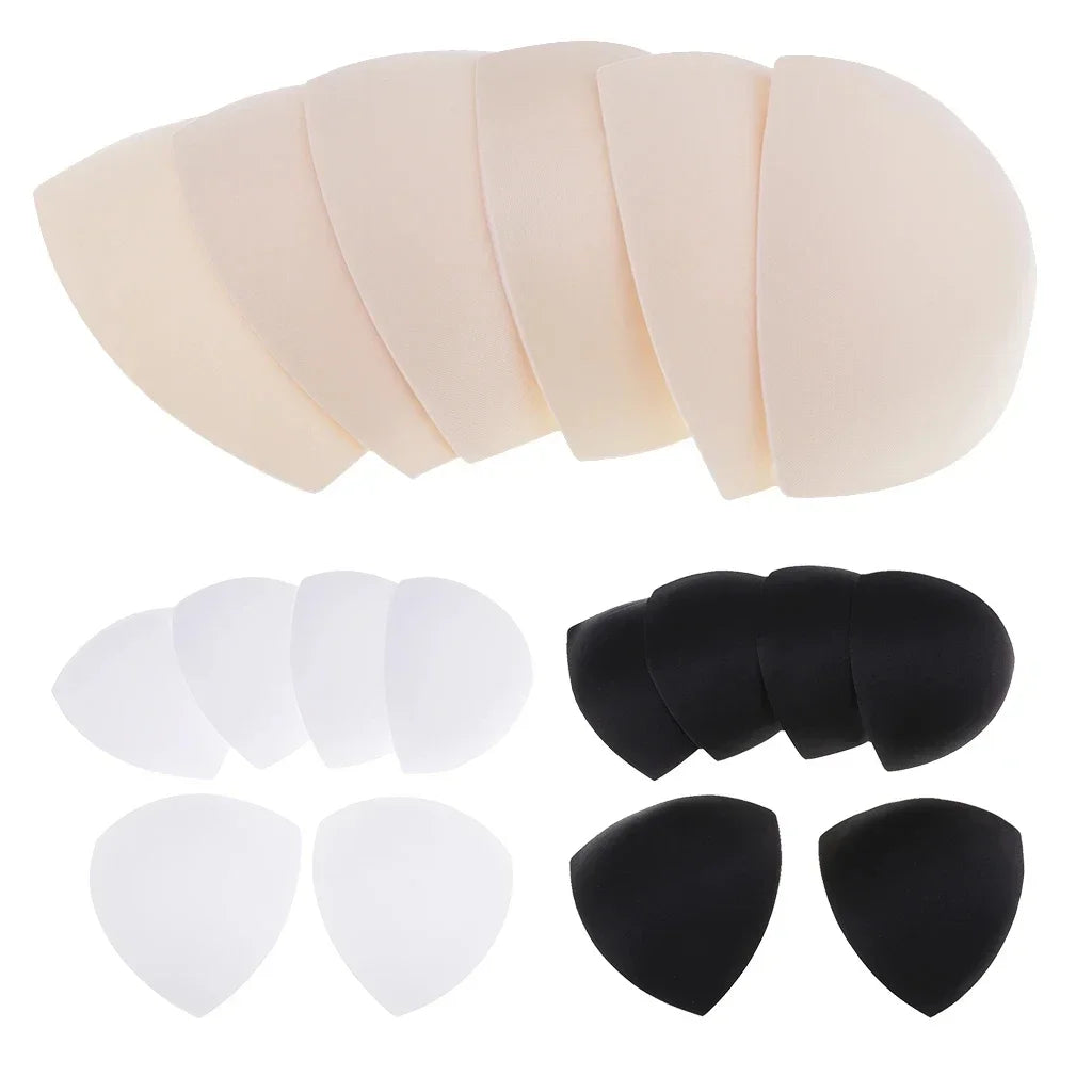 Almohadilla para sujetador, copas triangulares de ventilación, almohadillas de espuma de inserción de realce en el pecho para traje de baño, accesorios de relleno, almohadilla potenciadora extraíble