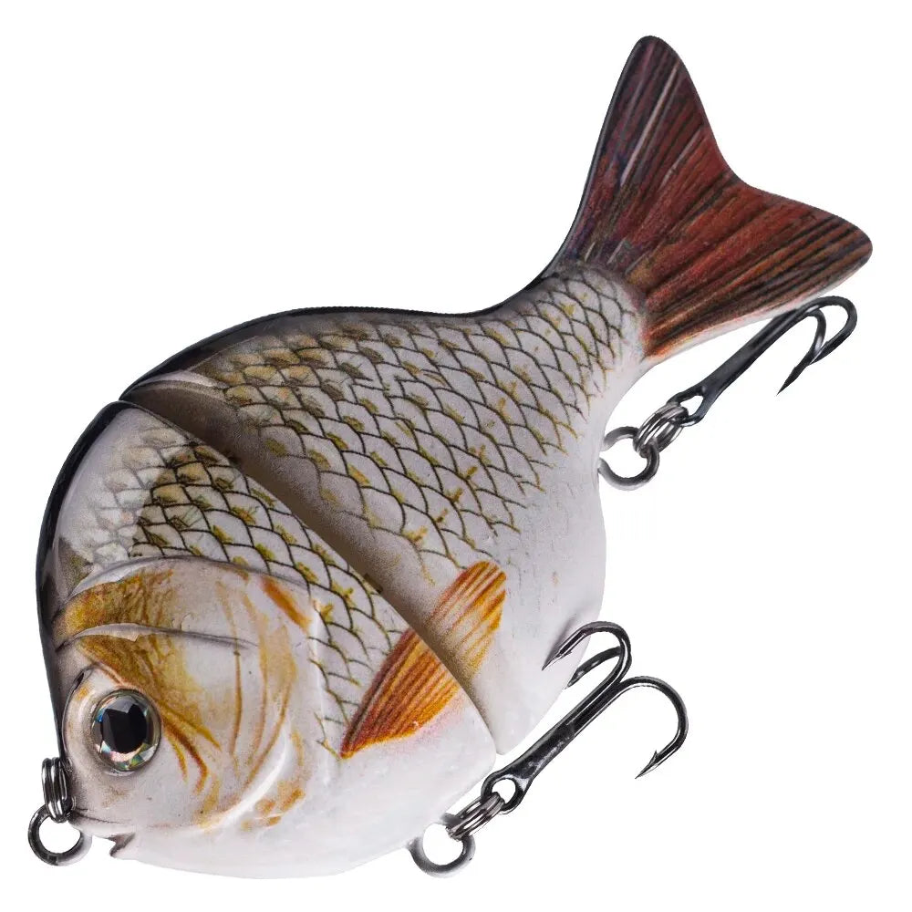 1 Uds 9CM 34,5G cebo deslizante de plástico de una sola articulación Swimbait Sunfish pesca lubina señuelos