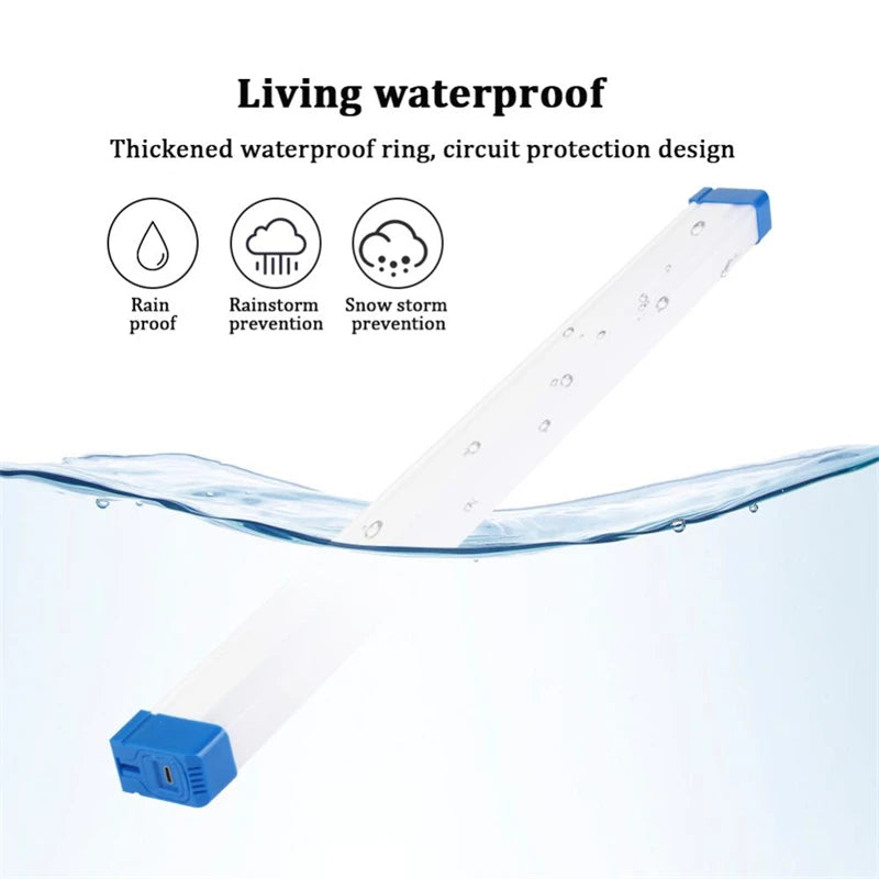 Lámpara LED recargable por USB, luces de emergencia portátiles, tubo LED, linternas para exteriores, linterna de luz magnética, lámpara de Camping de 17cm y 32cm