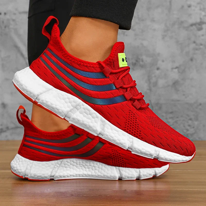 Zapatos Deportivos informales para hombre, zapatillas ligeras transpirables, antideslizantes, planas, para correr al aire libre, caminar, Tenis, calzado atlético para correr
