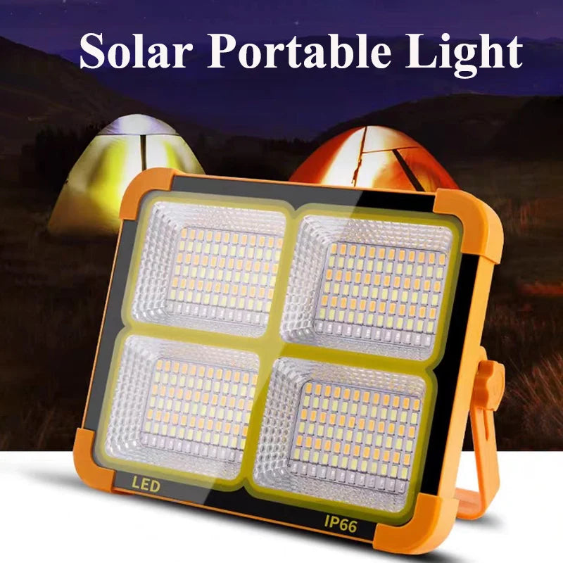 Linterna solar portátil con luces solares recargables por USB para exteriores, luz solar de emergencia para Parkside, viajes, caminatas, luces LED para acampar