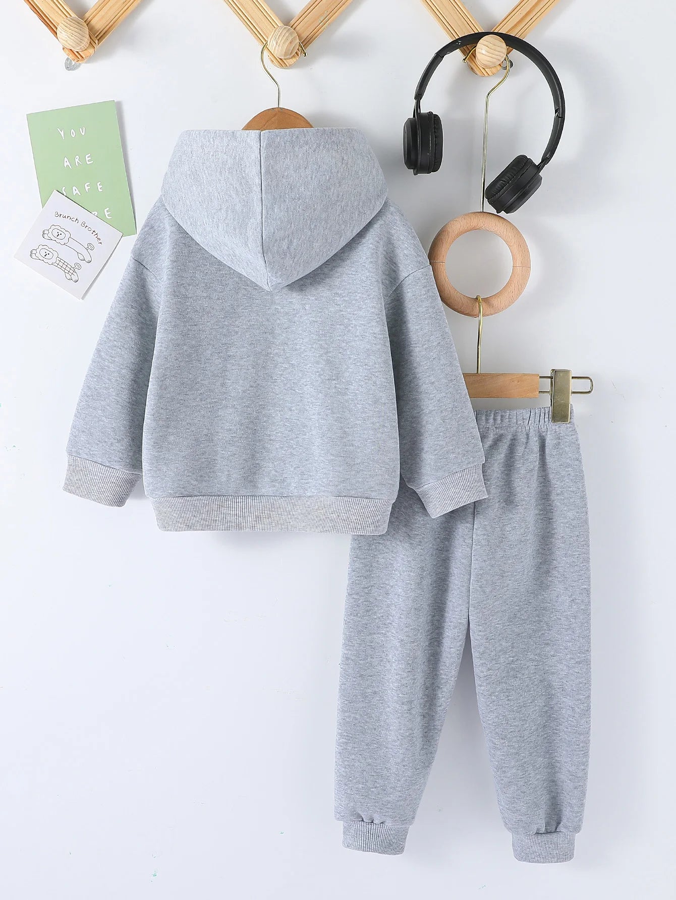 Moda para niños, 2 uds., Jersey con capucha y pantalones, trajes de 1 a 8 años, ropa deportiva informal de manga larga para niños y niñas, chándales, ropa para niños