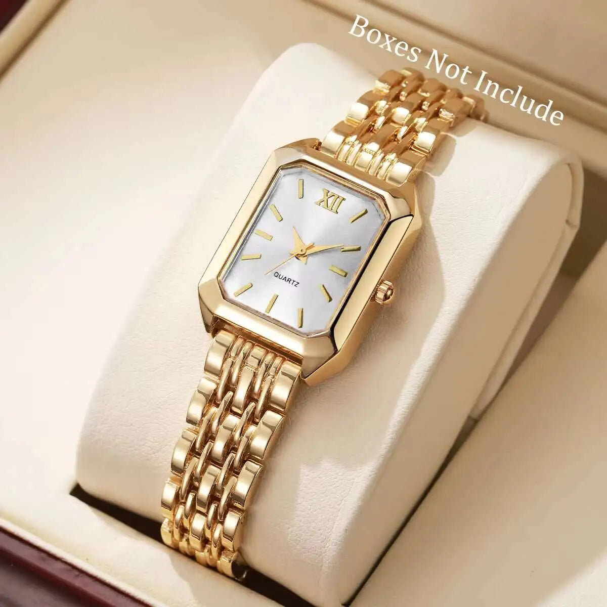 Reloj de cuarzo rectangular a la moda para Mujer, relojes de pulsera analógicos de lujo, Reloj de Mujer para niñas, Reloj de regalo (sin caja)