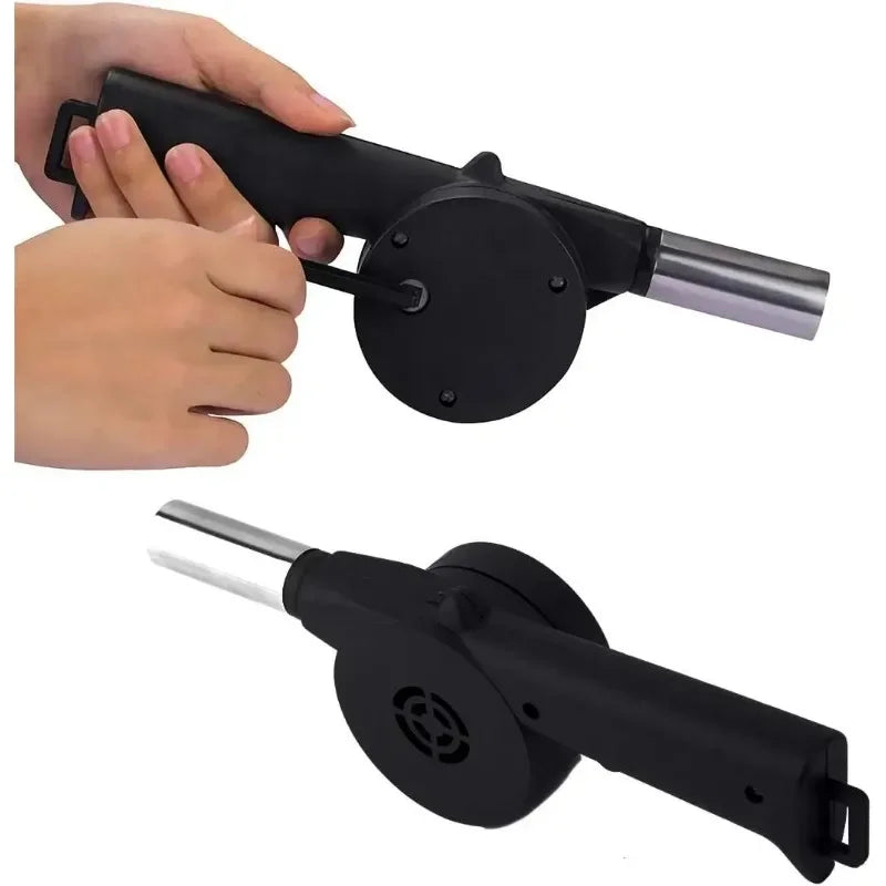 Ventilador de barbacoa para acampar, soplador portátil manual, soplador eficiente para hacer fuego, soplador de combustión de carbón, herramientas para barbacoa y Picnic