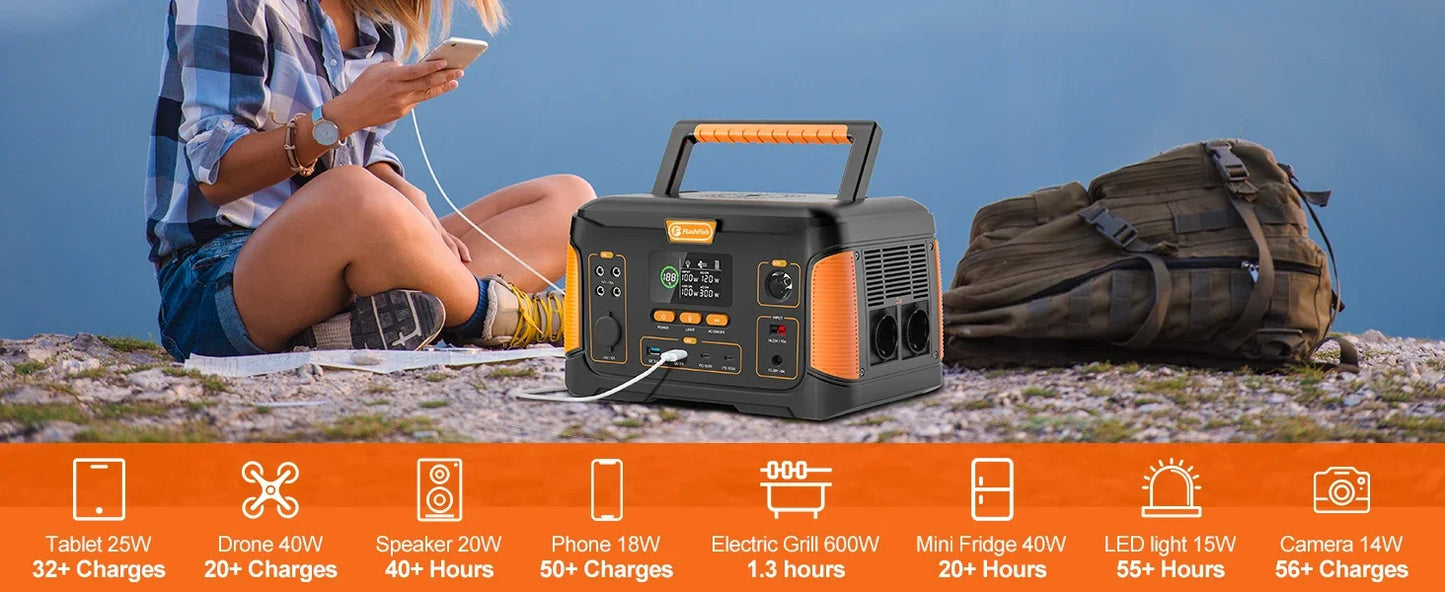 Estación de energía portátil de 1000W, batería de generador Solar de 932Wh con Panel Solar, Kit completo de 100W para el hogar, Camping, EV, RV