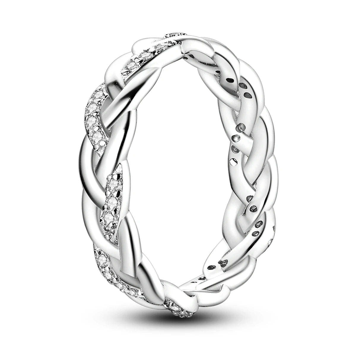 Anillo de Plata de Ley 925 Original para mujer, joyería fina con circonita, luciérnaga, corazón, cruz