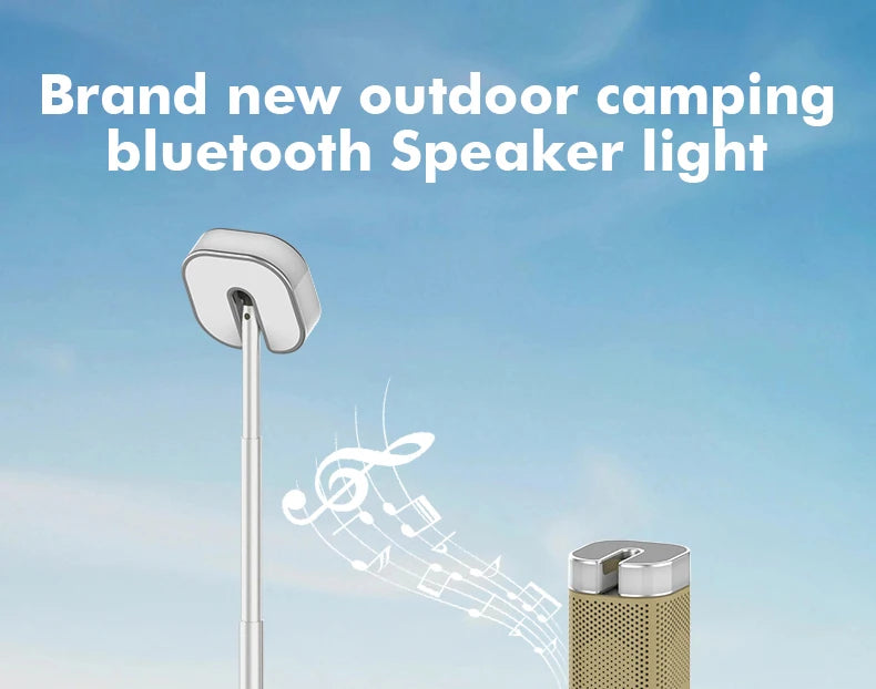 Linterna de Camping de 14000mAh, iluminación telescópica recargable, soporte magnético con altavoz, linterna LED portátil impermeable para exteriores