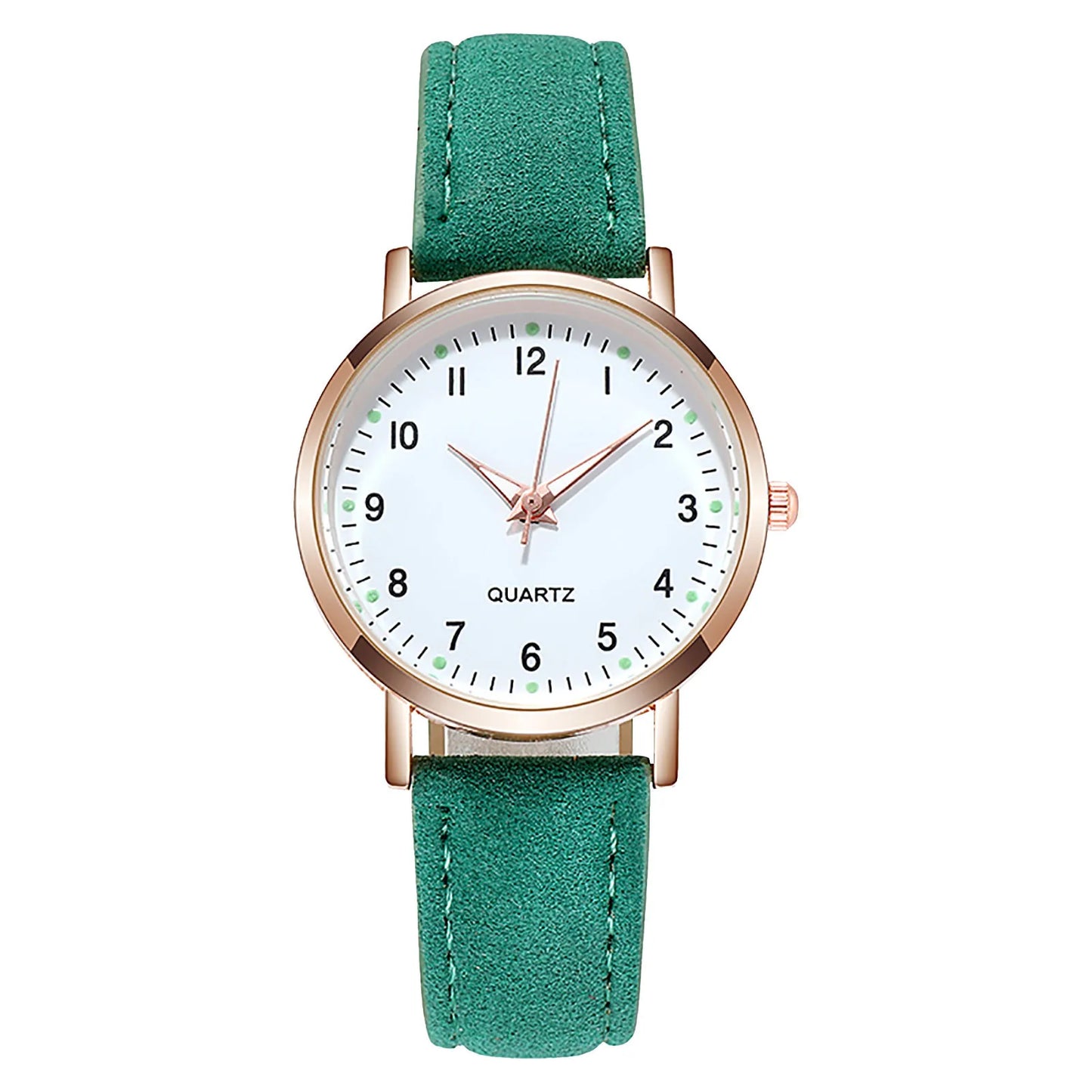 Reloj de Mujer a la moda para Mujer, relojes con correa de cuero, Reloj de pulsera luminoso de cuarzo analógico de lujo para Mujer, Reloj femenino