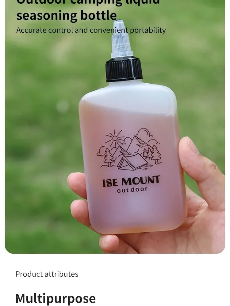 Botella de aceite para exteriores, bote de aceite pequeño portátil, botella de vinagre, botella de salsa de soja, botella de condimento sellada a prueba de fugas para acampar, 2 uds.