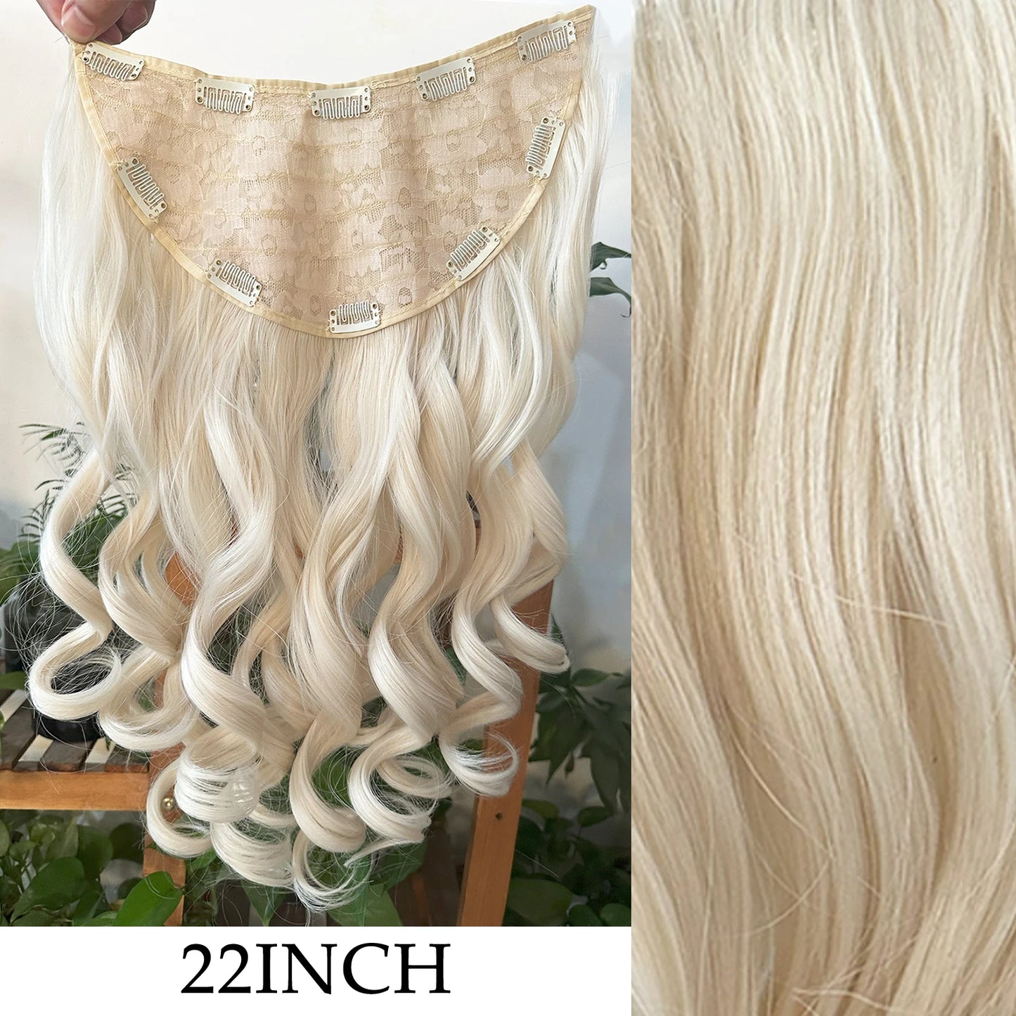 7 unids/set 16 Clips extensión de cabello negro largo liso pelo Natural Ombre peluca fibra resistente al calor para peinado de mujer