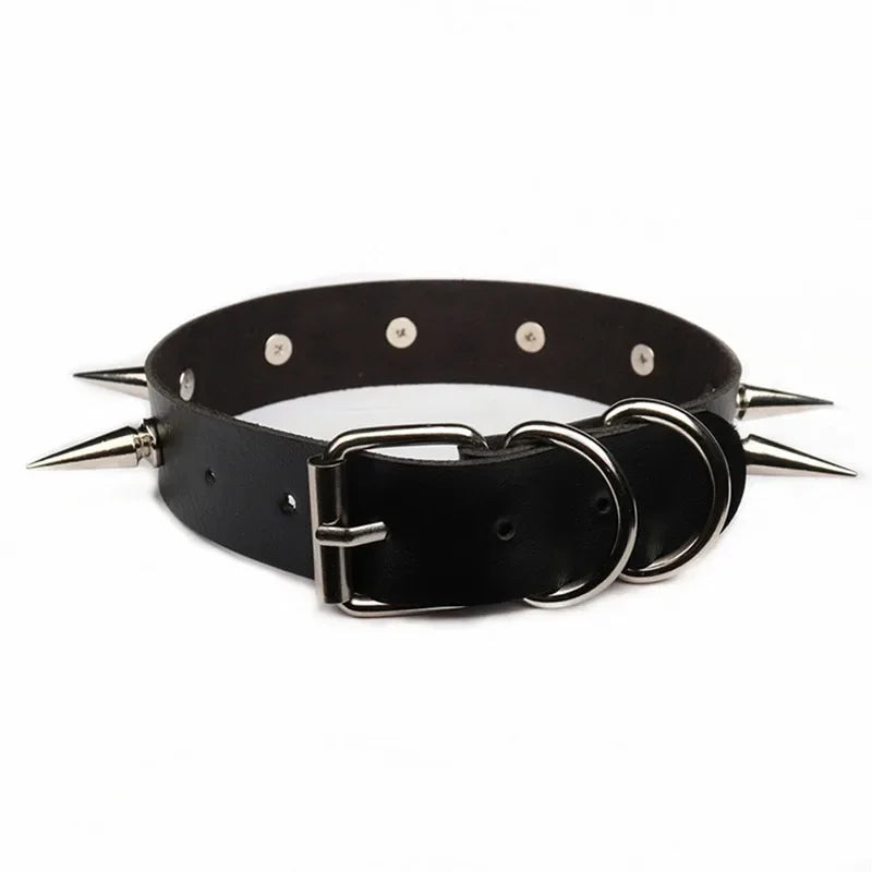 Tres filas Cuspidal Spikes remache Stud puño ancho cuero Punk gótico Rock Unisex brazalete pulsera hombres joyerÃÂa