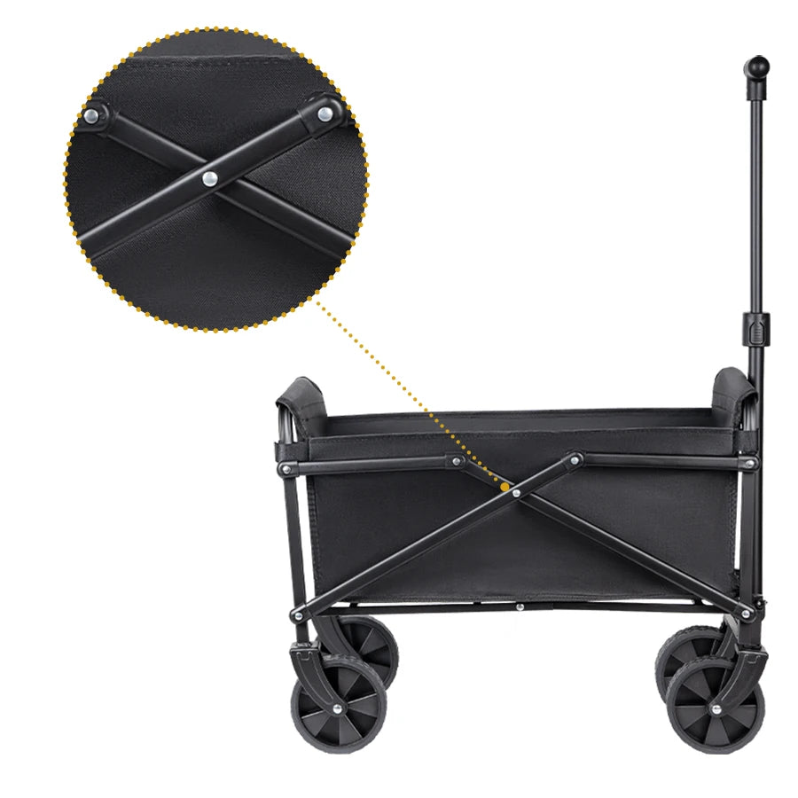 Carro plegable portátil para Picnic y acampada al aire libre, carrito utilitario plegable de alta resistencia, carrito utilitario plegable para compras y playa