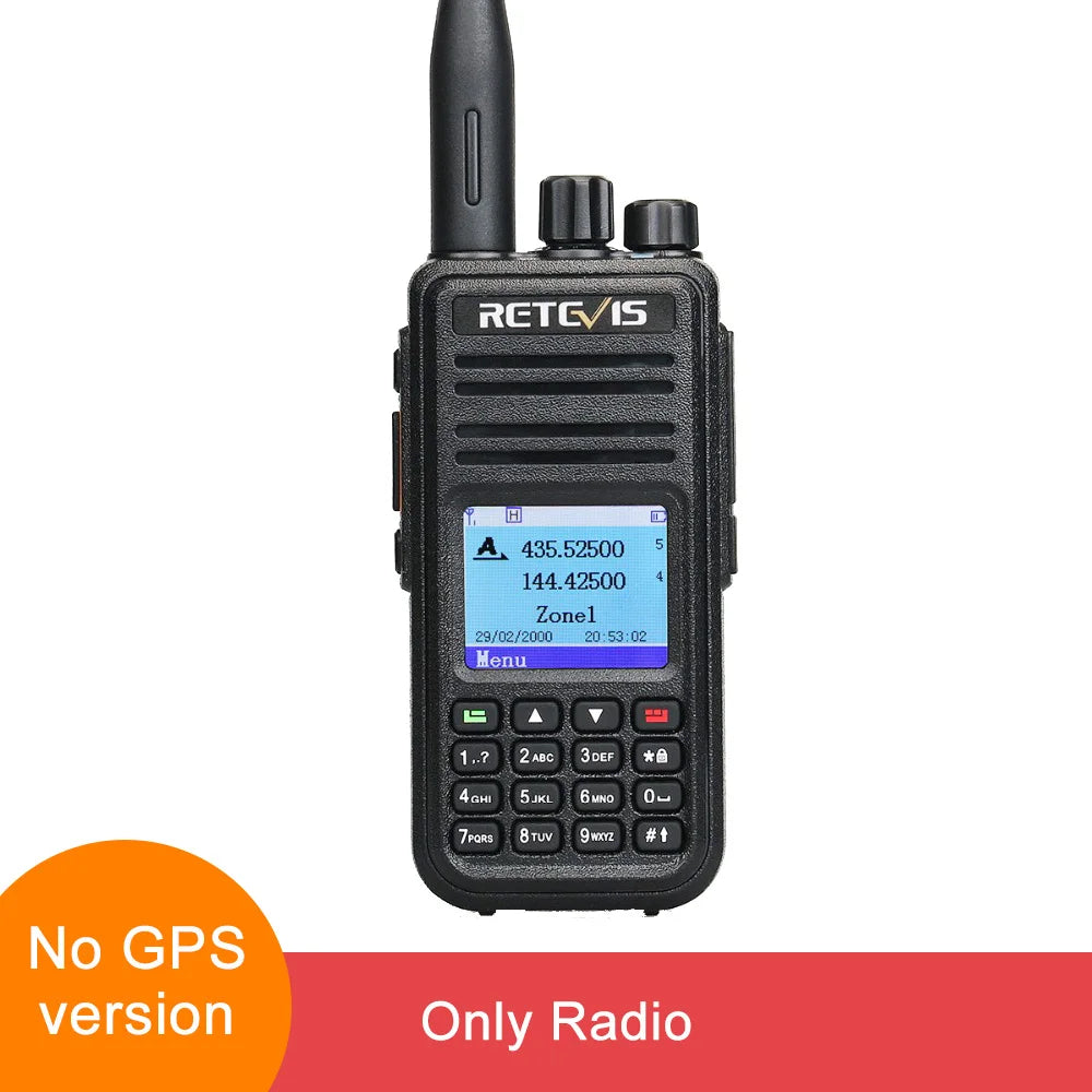 Retevis RT3S DMR walkie talkies de largo alcance radio portátil recargable radio a pilas camping walkie talkie emisora radioaficionado radio emergencia supervivencia profesionales walkie-talkies Cifrado AES256 GPS APRS