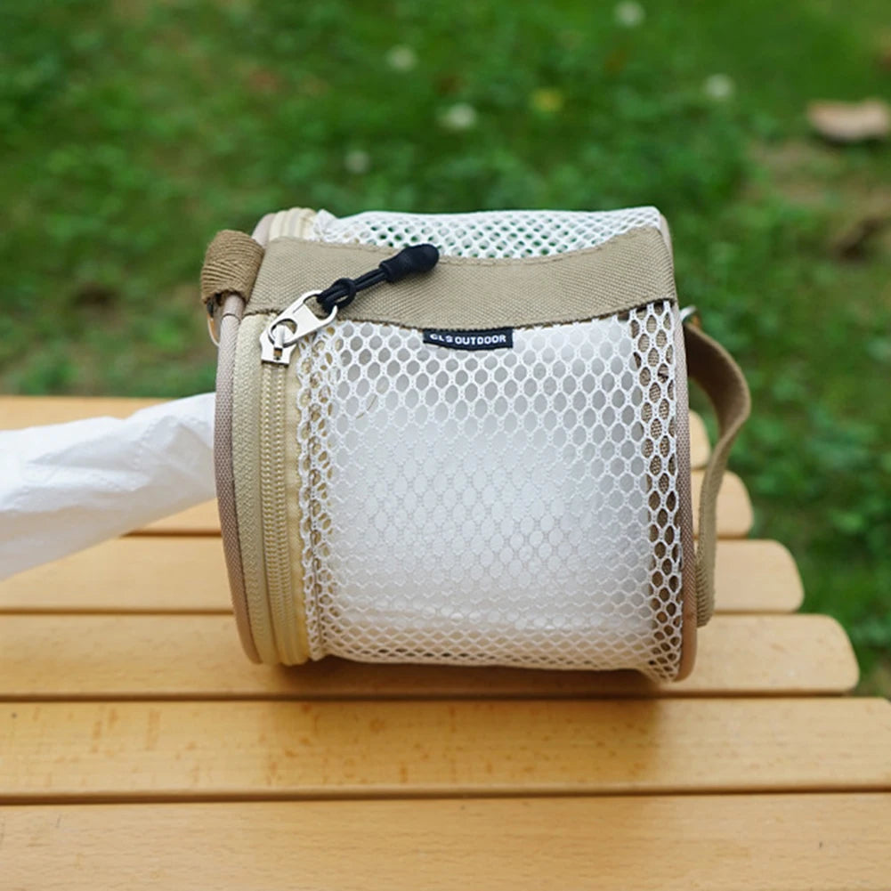 Estuche de pañuelos para acampar al aire libre con gancho, bolsa de almacenamiento de papel en rollo, caja de almacenamiento de papel higiénico para Picnic, senderismo y Camping