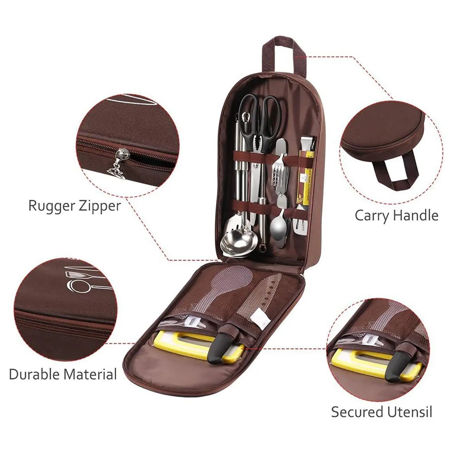 Bolsa de almacenamiento de Sierra Bowl Oxford, vajilla impermeable, tazas, Estuche de transporte, organizador para acampar al aire libre, viaje, barbacoa, bolsa de Picnic