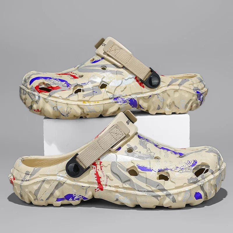 Sandalias de verano de talla grande 47 para hombre, zuecos para jardÃn al aire libre, zapatos con agujeros, zapatos informales para hombre, zapatos de agua, zapatillas suaves cómodas para el hogar