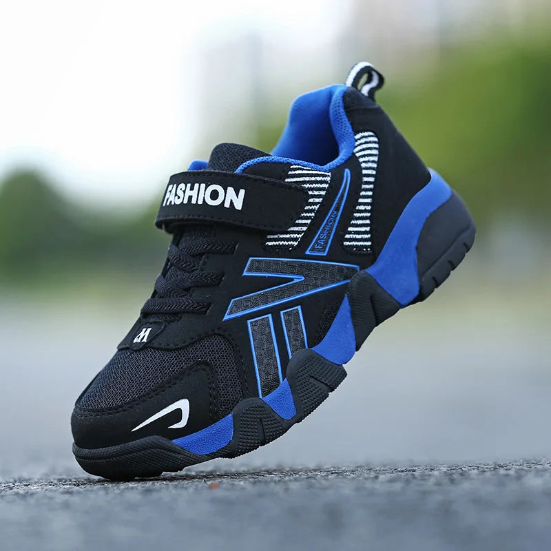 Zapatillas de deporte de moda para niños, zapatos deportivos transpirables de malla para correr, calzado ligero para caminar en la escuela