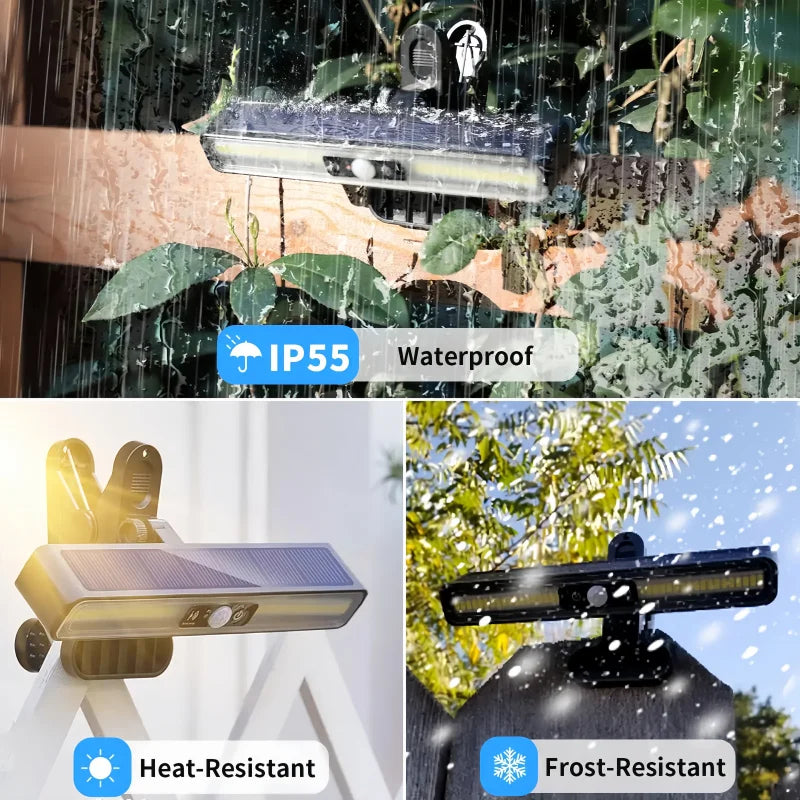 Luces solares para jardín al aire libre, lámpara LED impermeable de inducción humana para paisaje, equipo de iluminación para Picnic y acampada