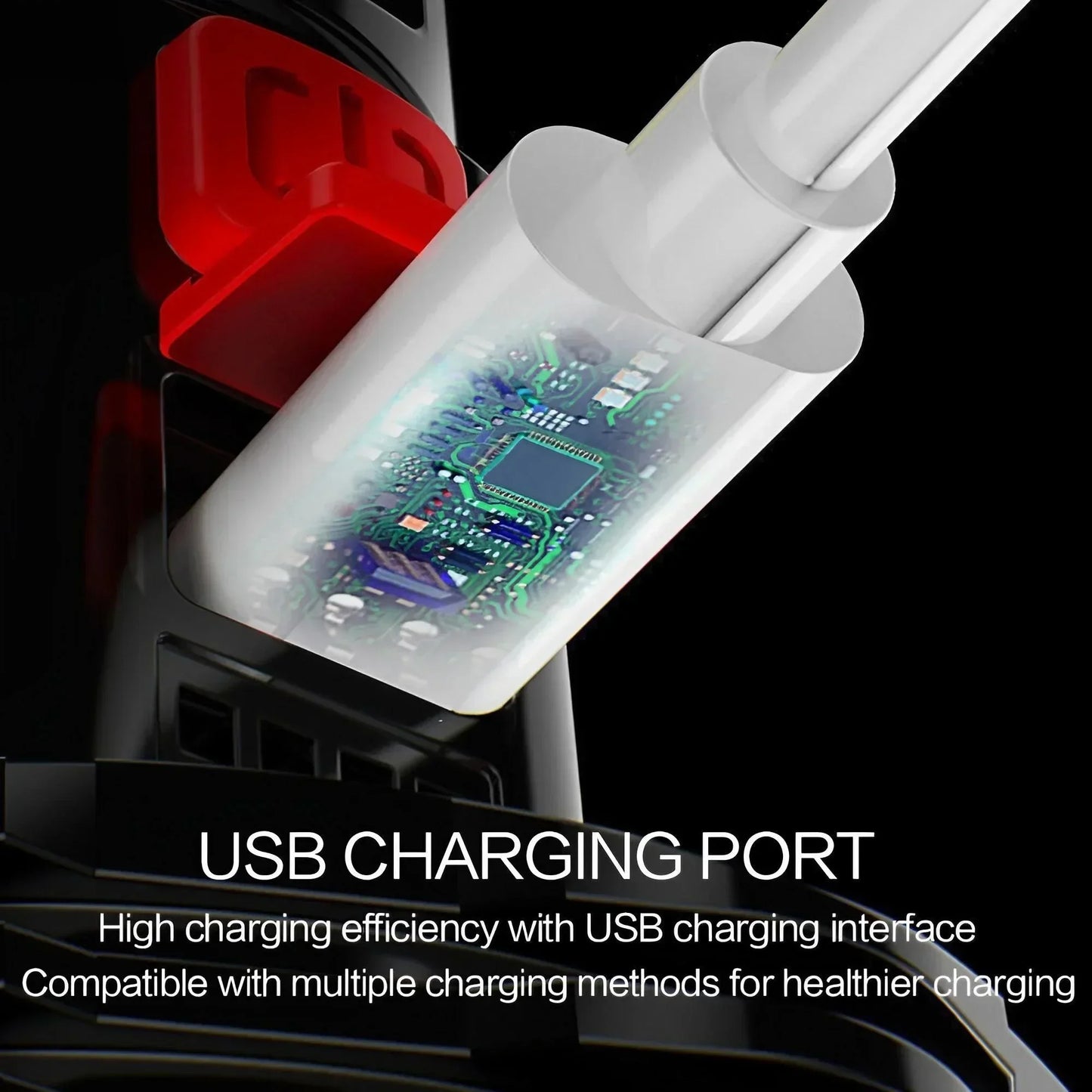Portable 9-Core USB Rechargeable LED Flashlight Dual Light Source Camping Hiking Outdoor Multi-Use Light