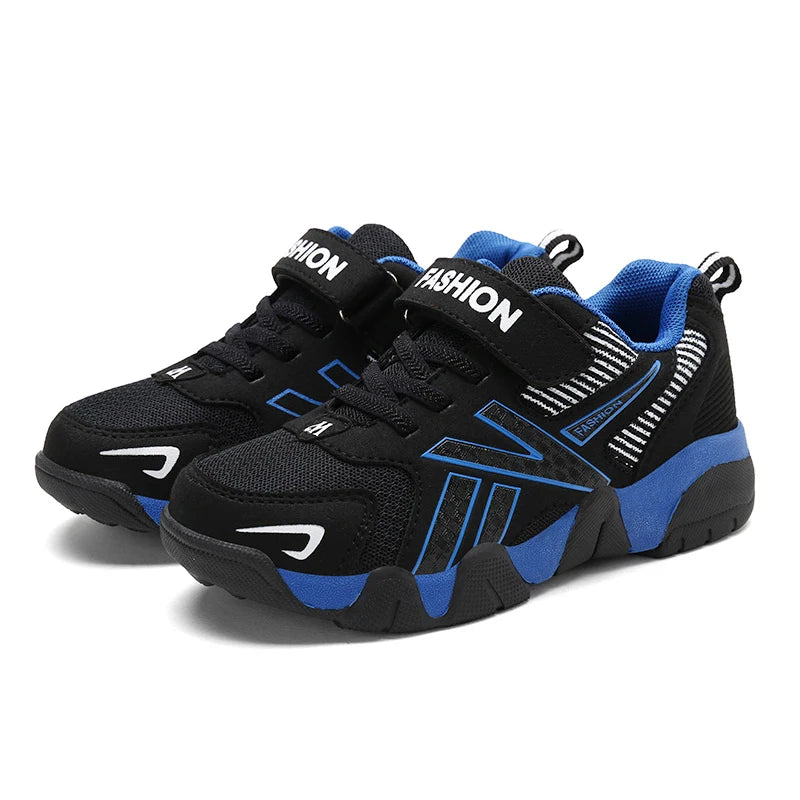 Zapatillas de deporte de moda para niños, zapatos deportivos transpirables de malla para correr, calzado ligero para caminar en la escuela