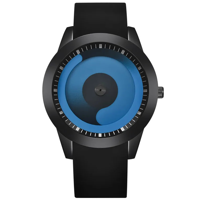 Relojes baratos de diseño único para hombre, Erkek Barato Saat, banda de goma de moda, reloj Vintage de cuarzo Simple, relojes masculinos negros 2024