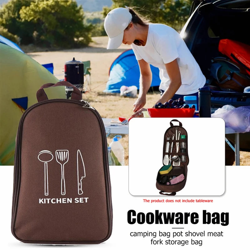 Bolsa de almacenamiento de Sierra Bowl Oxford, vajilla impermeable, tazas, Estuche de transporte, organizador para acampar al aire libre, viaje, barbacoa, bolsa de Picnic