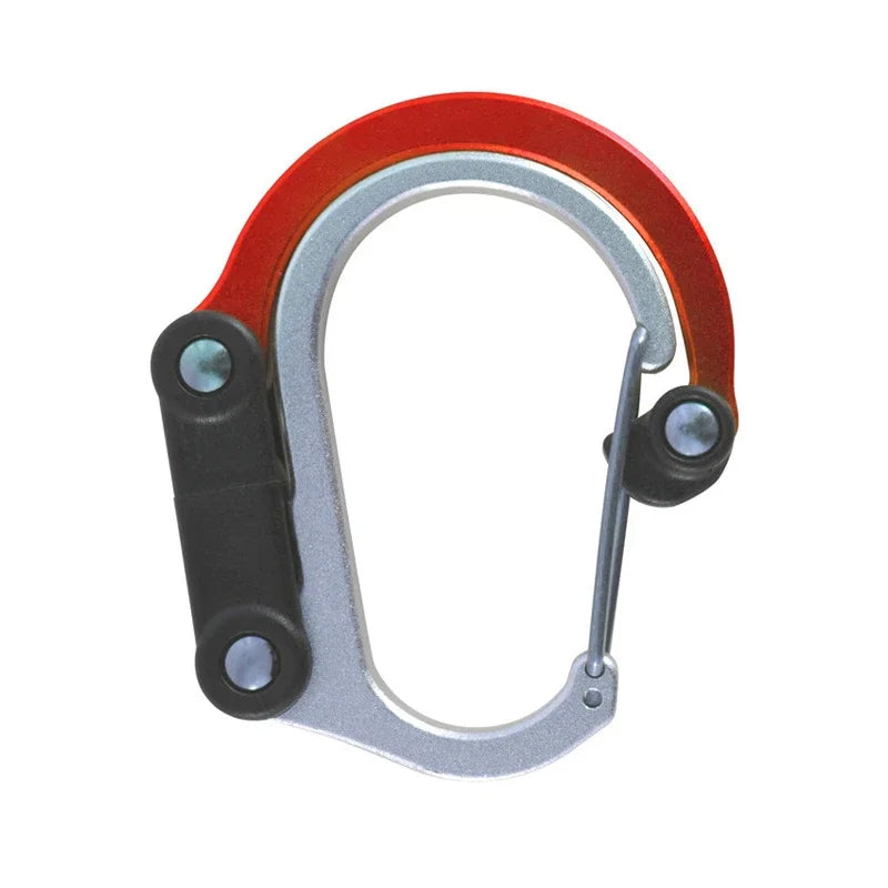Mosquetón con Clip de engranaje híbrido multifuncional, gancho giratorio de 360 grados, hebilla fuerte, mochila de viaje para acampar, senderismo, dispositivo para exteriores