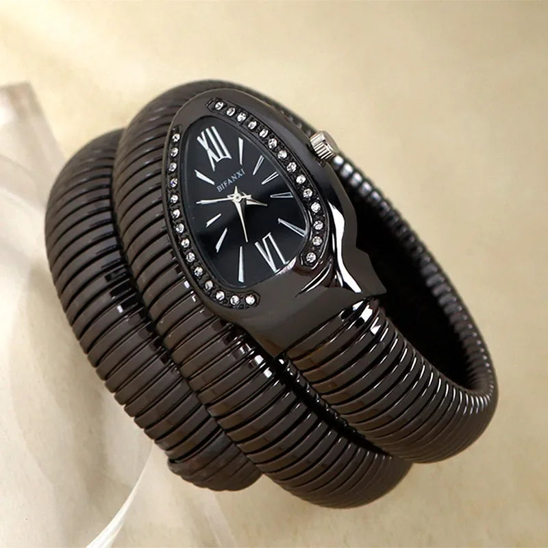 Reloj de cuarzo de lujo de alta calidad para mujer, pulsera de acero inoxidable, relojes de moda dorados para mujer, reloj femenino