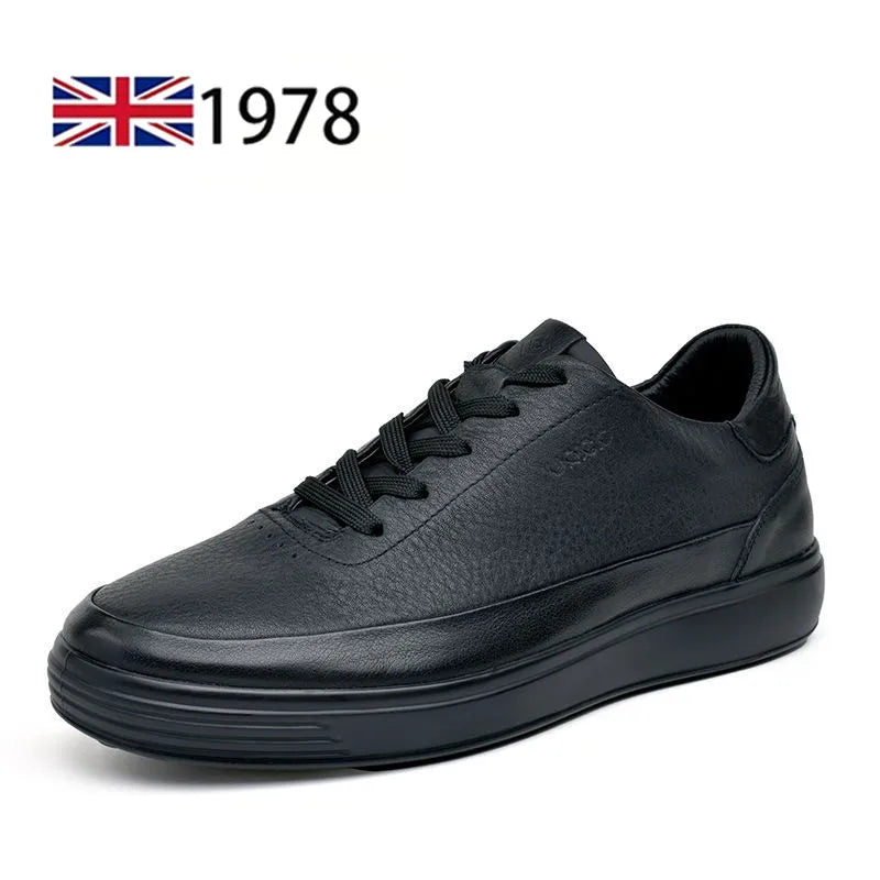 Zapatos de cuero genuino de alta calidad para hombre, zapatillas cómodas de verano, zapatos de moda para hombre, zapatos de monopatÃn versátiles de cuero suave