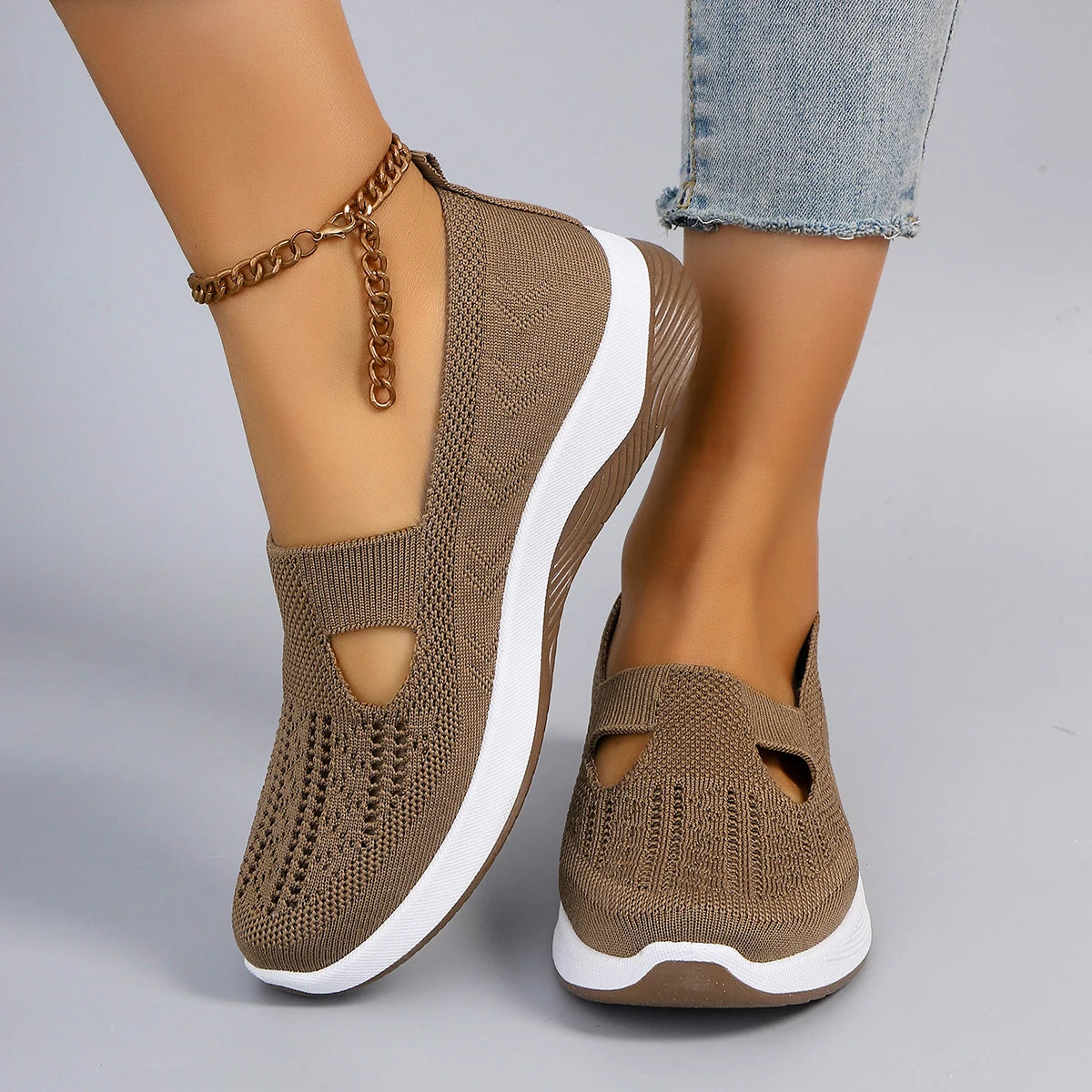 Nuevos zapatos deportivos de primavera para mujer, zapatos deportivos informales a la moda, transpirables, ligeros, antideslizantes, resistentes al desgaste, zapatos planos