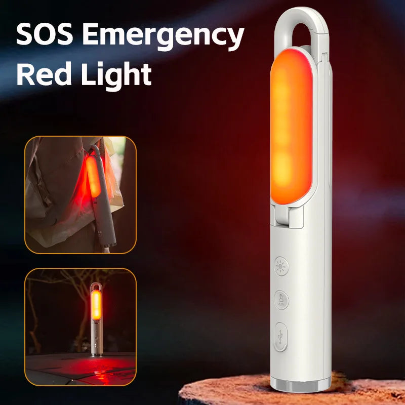 Linterna de Camping UltraBrillante con Linterna y Modo SOS - Plegable, Carga Tipo-C, Impermeable IP53 para Senderismo/Reparaciones de Emergencia