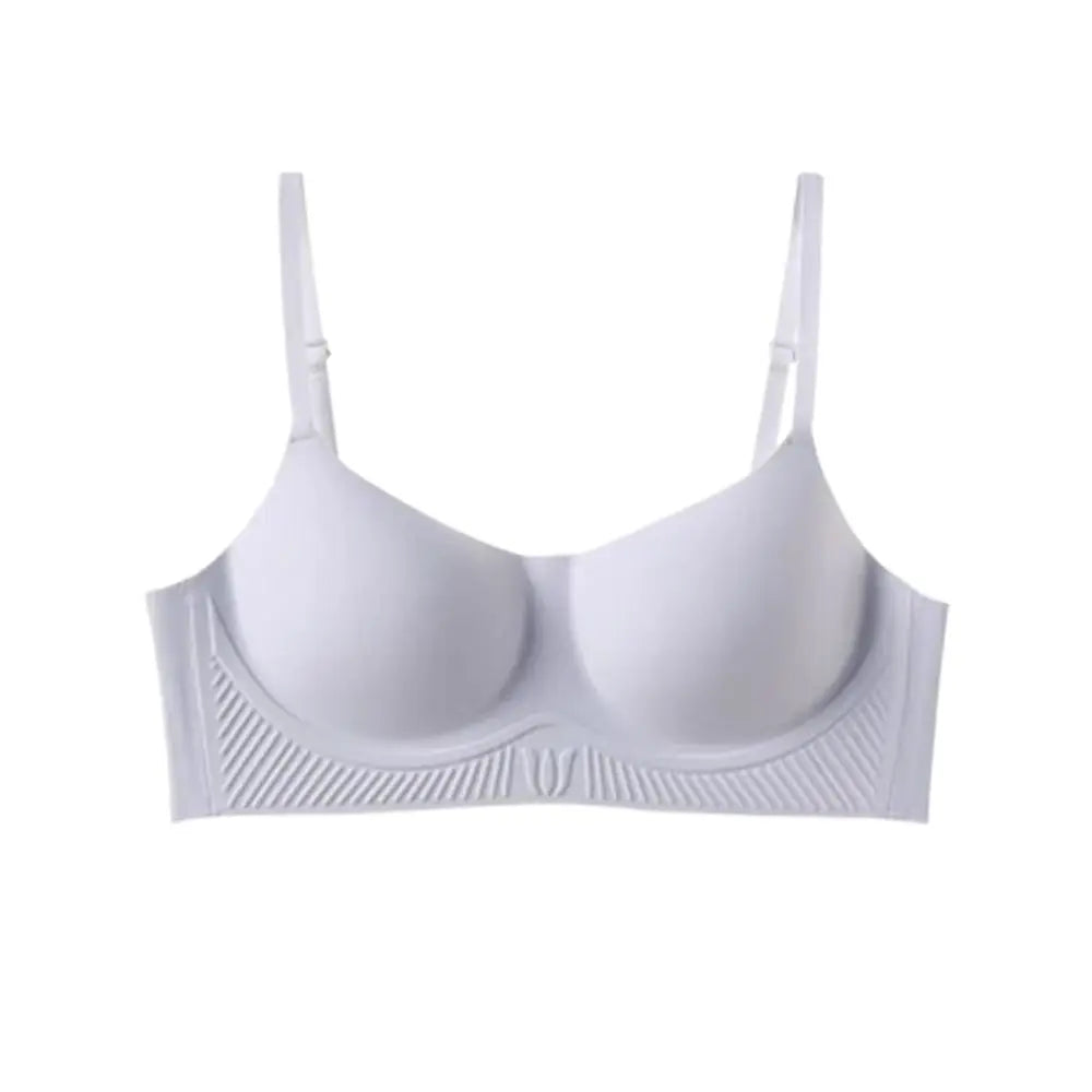 Sujetador suave sin costuras con escote en V profundo para mujer, sostén antiflacidez a prueba de golpes, sin rastro, parte de atrás bonita, ropa interior push-up