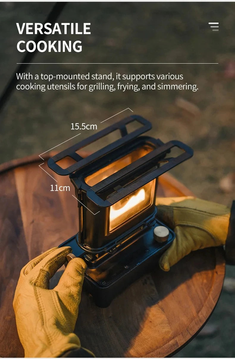 Lámpara de aceite de firedancia, estufa, linterna portátil para acampar al aire libre con luces Retro de emociones, perfecta para picnic y mochilero, aventuras