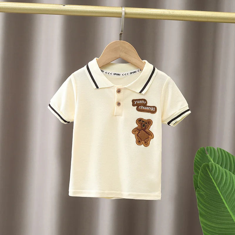 1Set Boys Girls Leisure Set Fashion Children Short Sleeve Shorts Sets Summer Kids Clothes Baby Tee Pants Solid Color Tracksuits