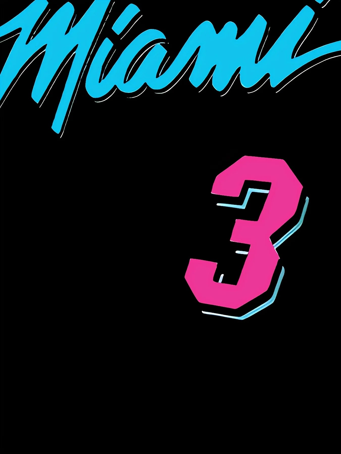 2025 Nuevo conjunto de jogging de camiseta de baloncesto para adultos deportiva informal con estampado de Miami NO.3 para hombre