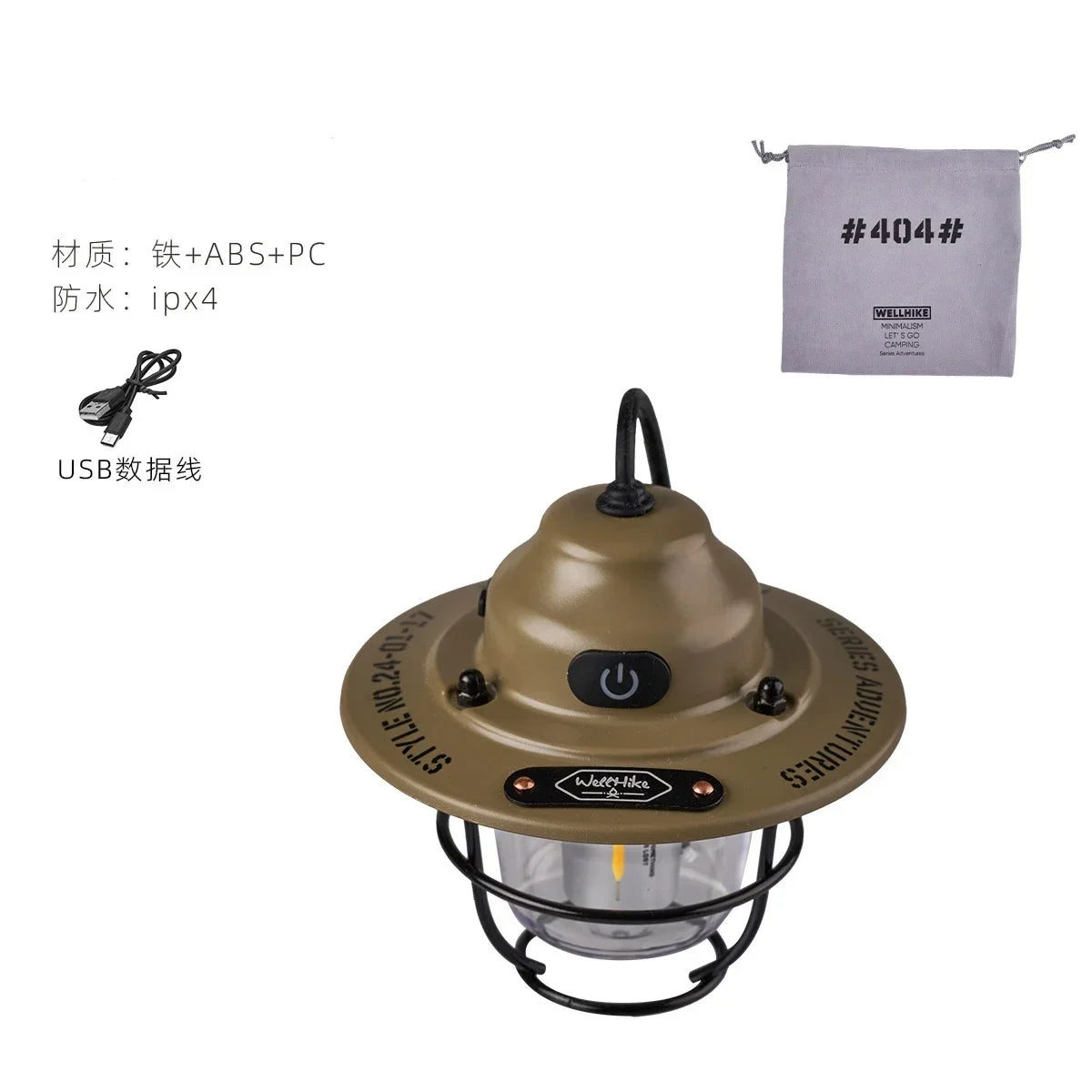 Mini lámpara colgante de Metal Retro para exteriores, lámpara de ambiente para acampar, tienda de campaña, IPX4, resistente al agua, LED, lámpara colgante para acampar
