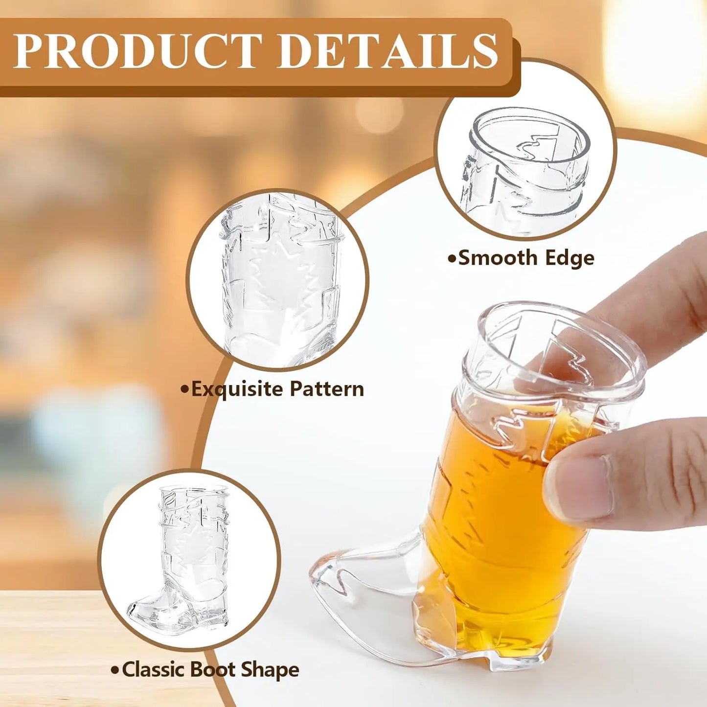 10 Uds. Vasos de chupito para botas de vaquero, Mini vasos de chupito de plástico de 1 Oz, vasos de plástico reutilizables para botas, suministros para fiestas temáticas occidentales de vaca