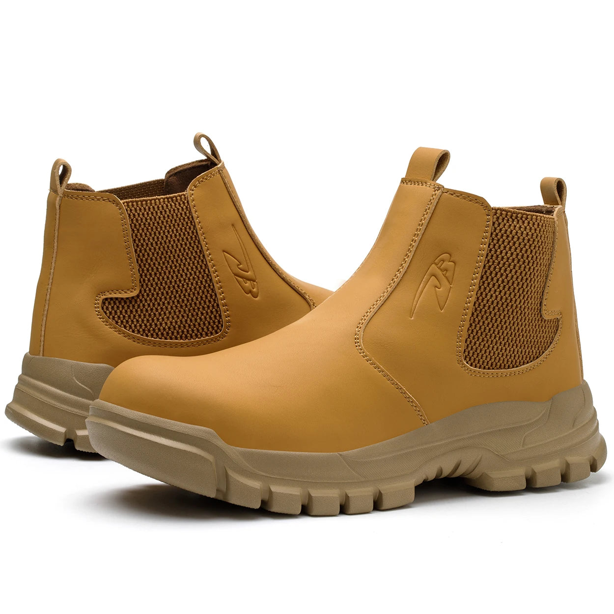 Botas de trabajo de seguridad impermeables para hombre, zapatos con punta de acero, botas protectoras antigolpes y antipinchazos para aventuras al aire libre y senderismo