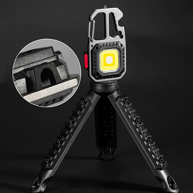 Trípode de luz de Camping para Mini luz LED, llavero de bolsillo, linterna, soporte de luz, suministros de emergencia para exteriores, 1 unidad