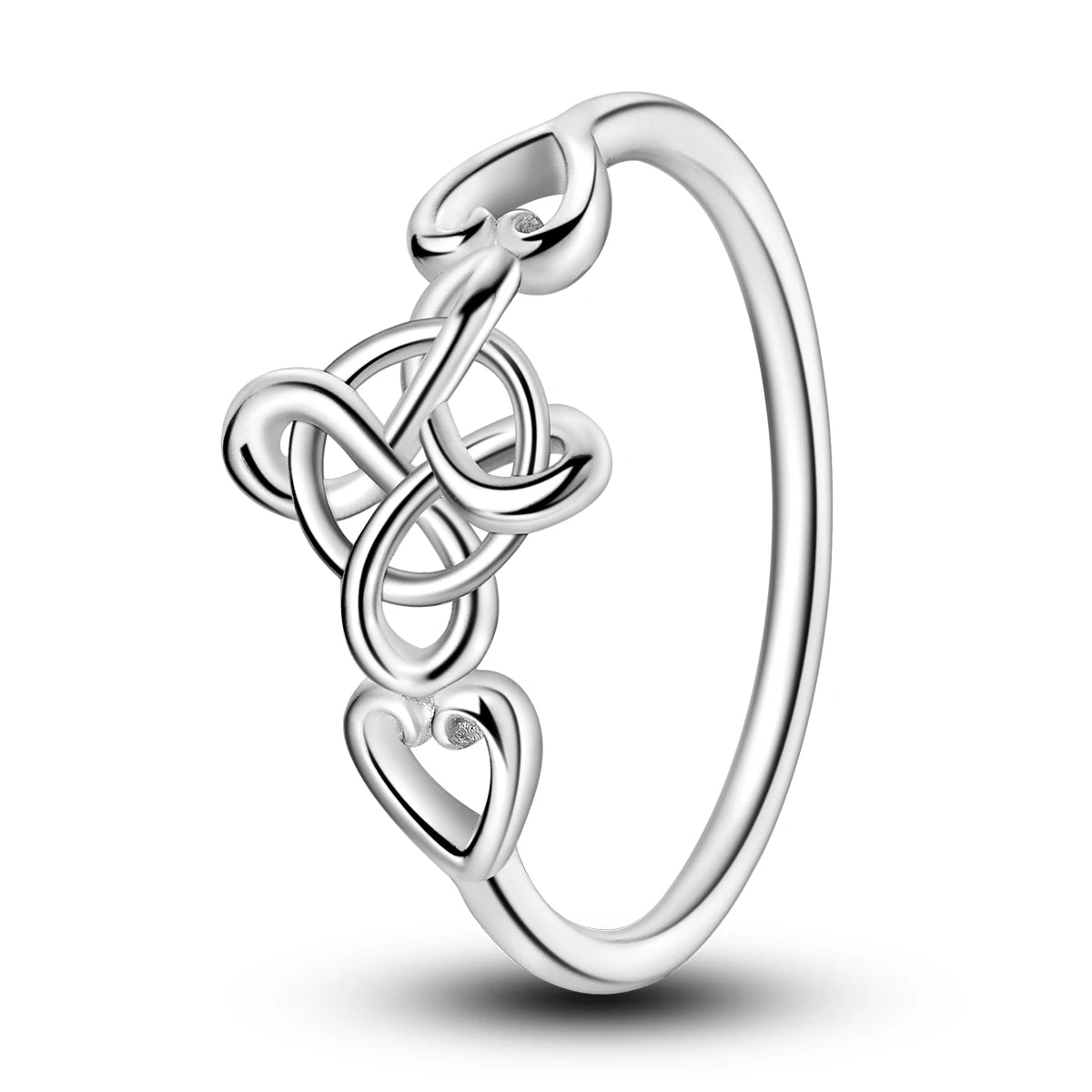 Anillo de Plata de Ley 925 Original para mujer, joyería fina con circonita, luciérnaga, corazón, cruz
