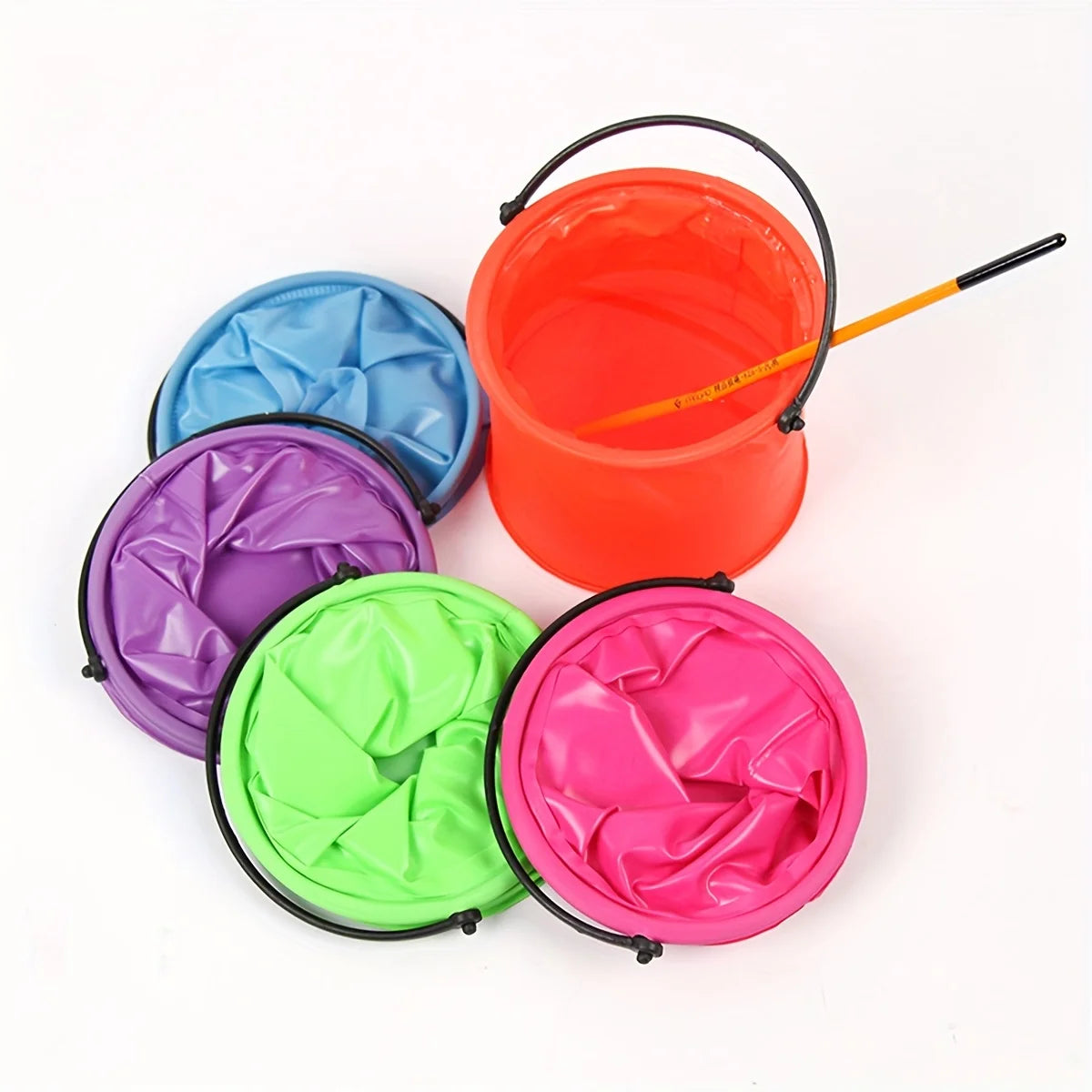 Cubo plegable con asa, portátil, para playa, viajes, fiestas en el jardín al aire libre, camping, picnics, pesca y senderismo, 10/4/1 Uds.