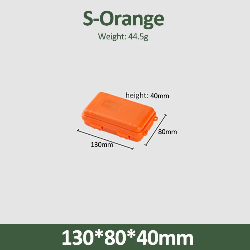 Caja de supervivencia sellada impermeable de plástico para exteriores, contenedor para acampar, caja de almacenamiento de viaje al aire libre, bolsa de aparejos de pesca, tamaño S/L/XL