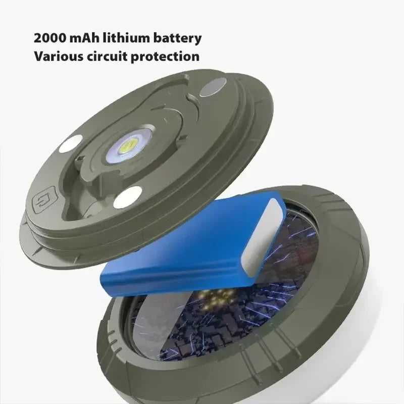 Luz de Camping 4 en 1, guirnalda de luces LED con carrete, lámpara de Camping USB para exteriores, luz LED nocturna reciclable para decoración de tienda de campaña y jardín