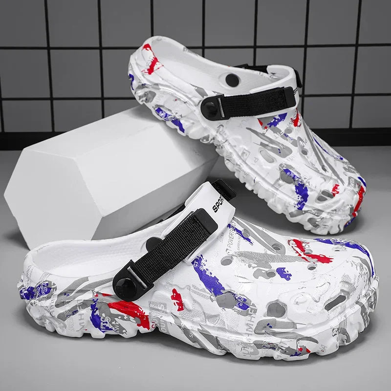 Sandalias de verano de talla grande 47 para hombre, zuecos para jardÃn al aire libre, zapatos con agujeros, zapatos informales para hombre, zapatos de agua, zapatillas suaves cómodas para el hogar