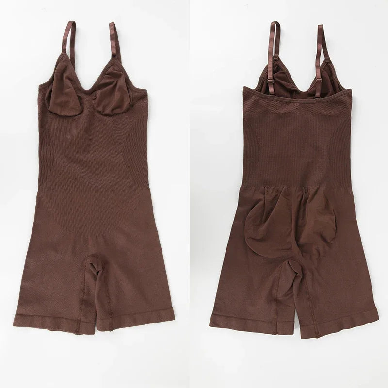 Nuevo Body moldeador para mujer, camiseta sin mangas con Control de barriga, moldeador de cuerpo completo, pantalones cortos antirozaduras, entrenador de cintura adelgazante, levantador de glúteos