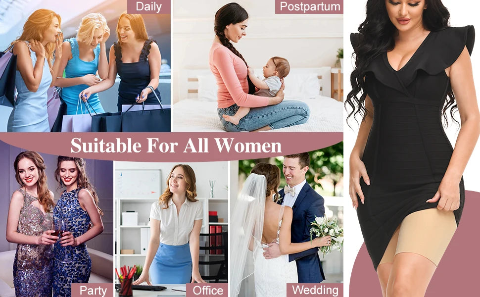Pantalones cortos moldeadores de cintura alta para mujer, ropa moldeadora para Control de barriga, muslo, entrenador de cintura adelgazante, levantador de glúteos, bragas moldeadoras